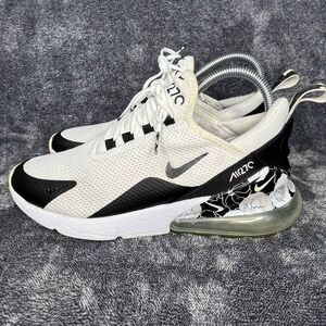 Nike Air Max 270 Floral Black & White Women’s 7.5 Sneakers